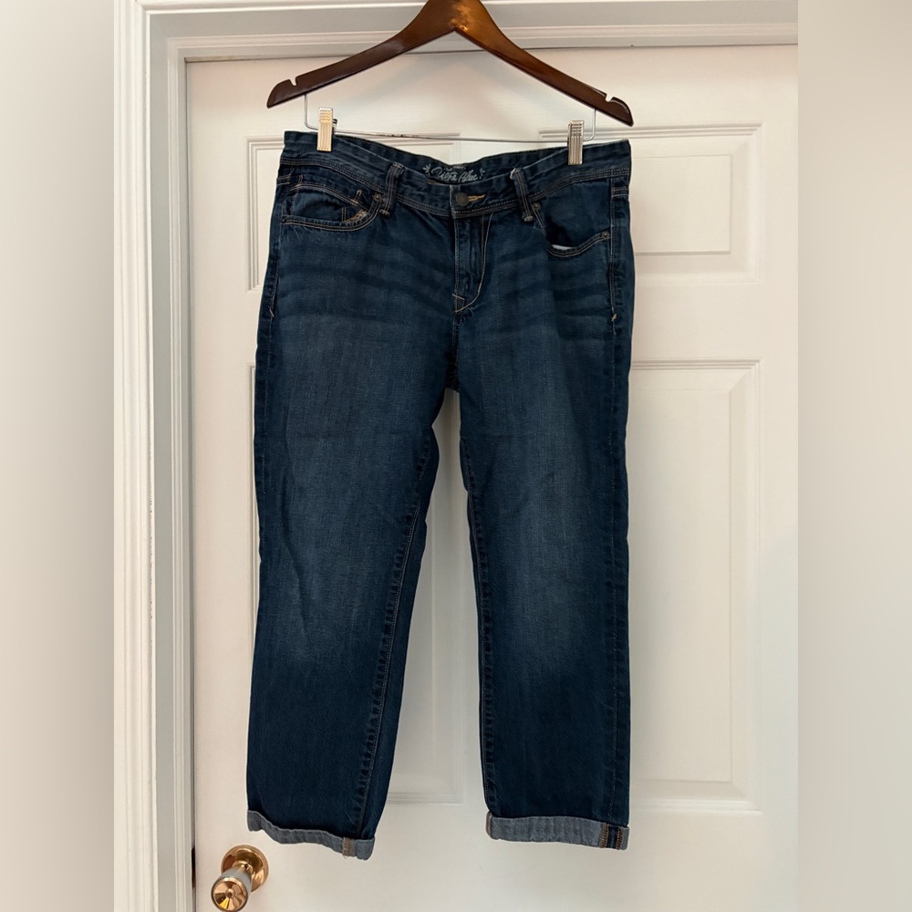 Old Navy Deep Indigo Cropped Jeans ladies size 12